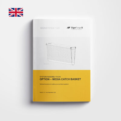 Systembauplan - SignSystem 1320 - Auffangkorb - Englisch